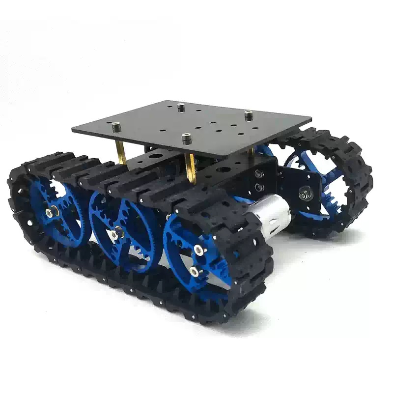 Khung gầm robot theo dõi cao su thông minh mini